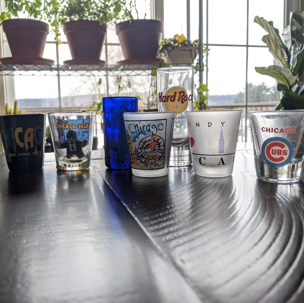 Seven Shotglasses from Chicago